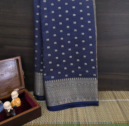 Semi Tussar Saree With Butta | DSM107