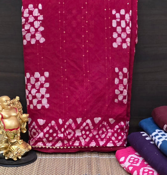 Baswada Cotton With Sequence Work| DSM051