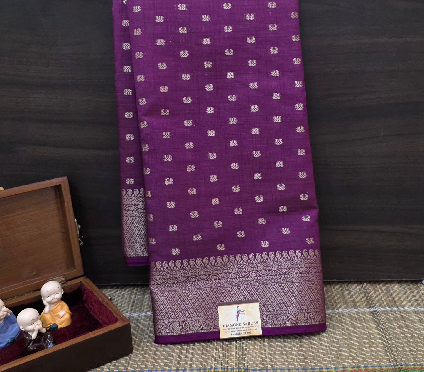 Semi Tussar Saree With Butta | DSM107