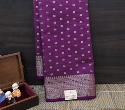 Semi Tussar Saree With Butta | DSM107